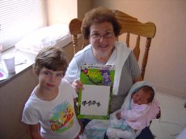 Foster drew this beautiful picture of our new family - Mom, Dad, Foster and Baby Rylan.  We are all holding hands.