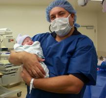This is one very proud Daddy and his new little girl