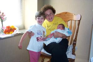 Some lovely smiles from Foster and Grandma