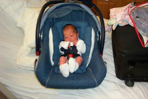 Rylan trying our her car seat